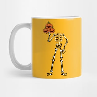 Skeleton Pumpkin Mug